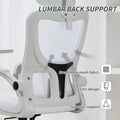 Chaise de bureau ergonomique en maille, blanc crème