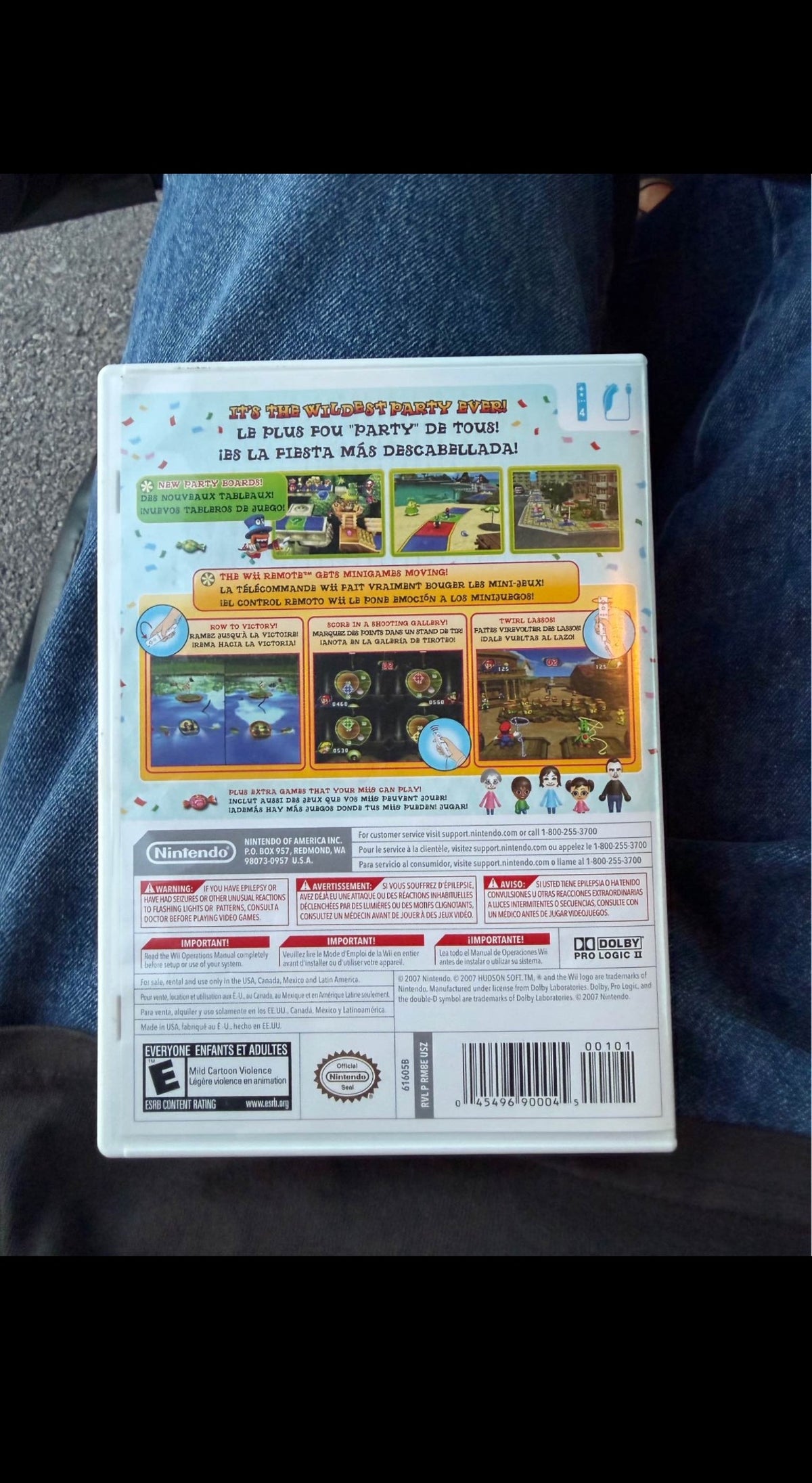 Mario Party 8 Wii - dos du boîtier
