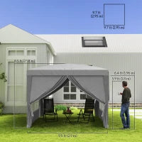 Tente pliante d'extérieur 10 x 10 pi
