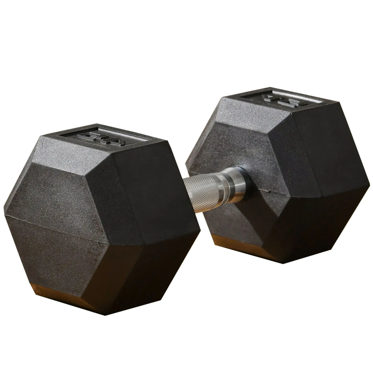 Haltère hexagonale en caoutchouc 45 lbs, poids pour l'entraînement physique à domicile, au bureau ou en salle de sport, noire