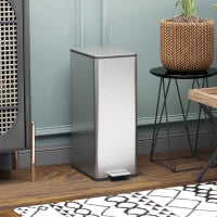 Poubelle de cuisine 20 L en acier inoxydable, argent