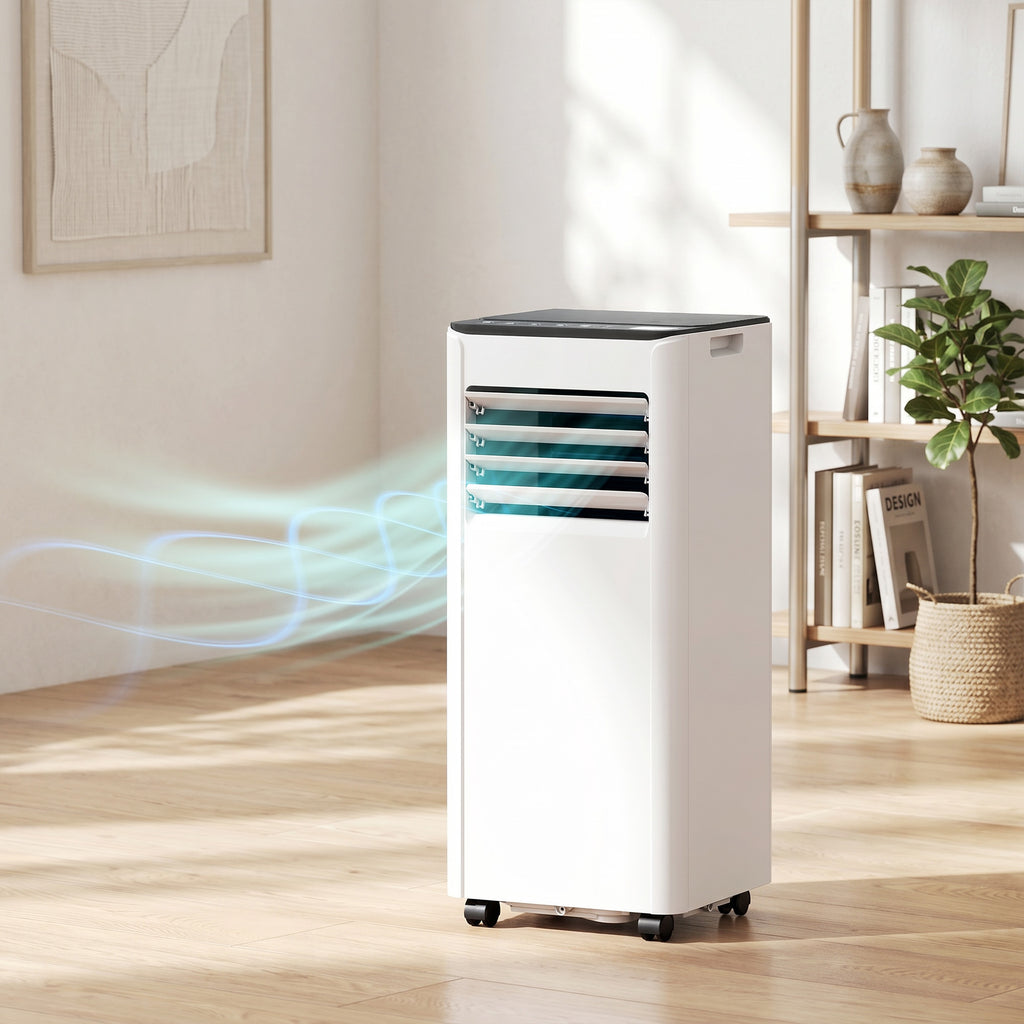 Climatiseur portable 8000 BTU, avec déshumidificateur, ventilateur et télécommande vocale Wi-Fi, pour des pièces jusqu'à 344 pi²