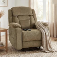 Fauteuil releveur électrique massant, brun