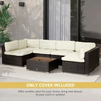 Ensemble de 14 housses de coussins pour canapé de patio