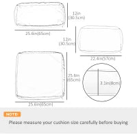Ensemble de 14 housses de coussins pour canapé de patio