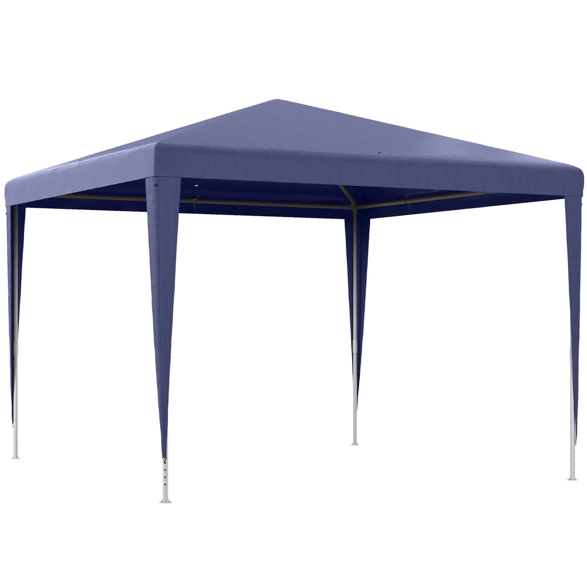 Tente de réception portable 3 x 3 m, tonnelle pliante de jardin, abri événementiel, parasol extérieur bleu foncé