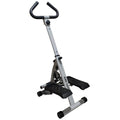 Stepper réglable en hauteur, appareil de fitness avec guidon et écran LCD, noir