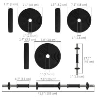 Ensemble d'haltères ajustables 44 lb