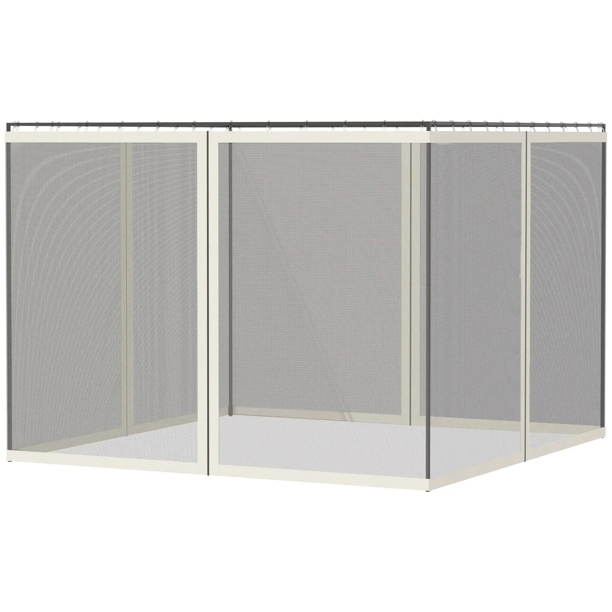 Moustiquaire de rechange pour gazebo 10' x 13', parois en toile noire avec fermetures éclair