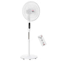 Ventilateur sur pied avec télécommande, ventilateur rafraîchissant sur pied, grand ventilateur électrique pour chambre à coucher, blanc