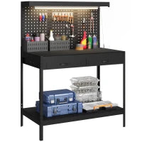 Établi avec éclairage LED et multiprise