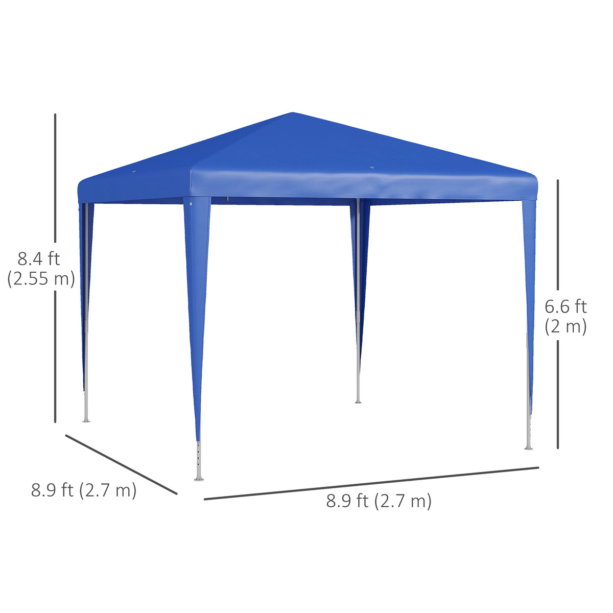 Chapiteau tente pliante 9 x 9 pi bleu