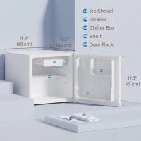 Mini-réfrigérateur 46 L avec congélateur, blanc