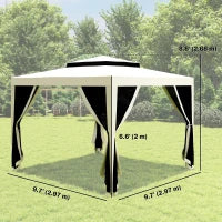 Tente de réception extérieure 3 m x 3 m