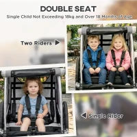 Remorque vélo 2 places pour enfants