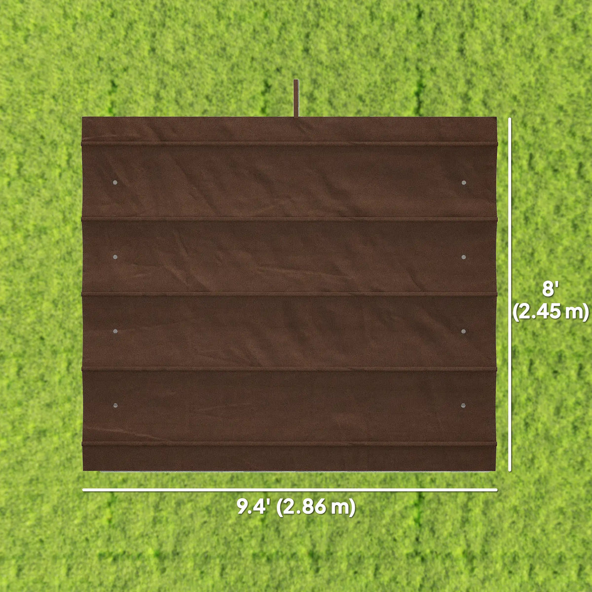 Toile de rechange rétractable 2,44 m x 2,87 m, compatible avec les structures de 2,13 m x 3,05 m, protection UV30+ (toit seul), couleur café.
