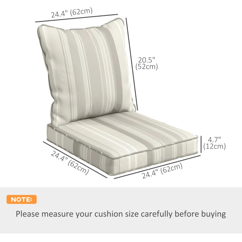 Ensemble de coussins de chaise, gris