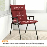 Ensemble de 4 coussins pour chaises, rouge vin