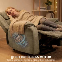 Fauteuil releveur électrique massant, brun