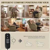 Fauteuil releveur électrique massant, brun
