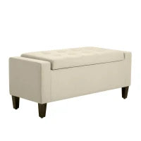 Banc coffre de 91 cm, beige