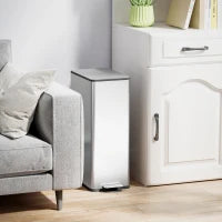 Poubelle de cuisine 20 L en acier inoxydable, argent