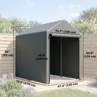 Abri de rangement extérieur 4 x 6 pi