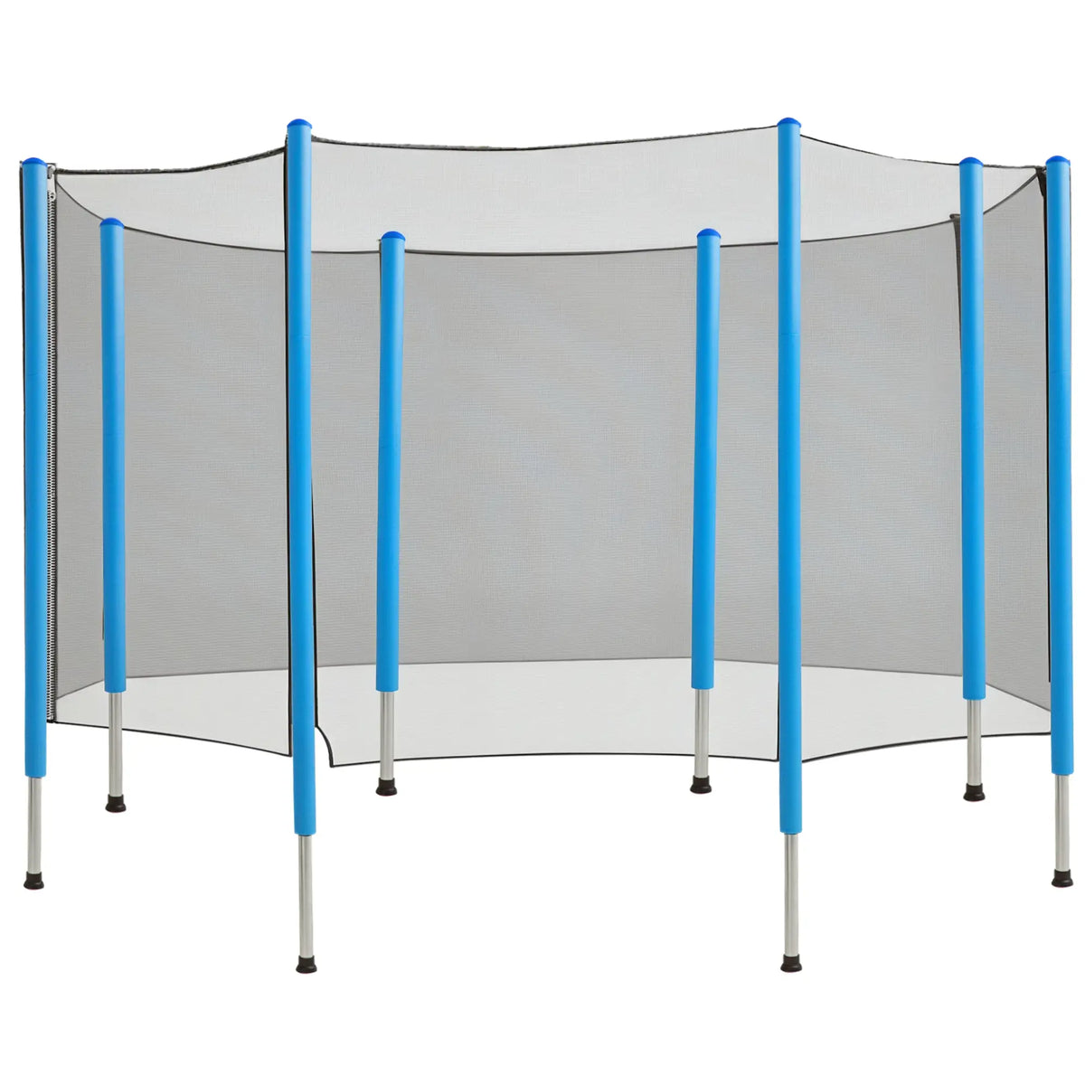 Filet de sécurité pour trampoline 3,66 m (12 pi) avec 8 poteaux, noir.